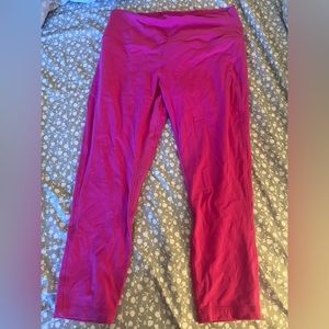 Lululemon 23” Crop Leggings Sonic Pink Sz 12